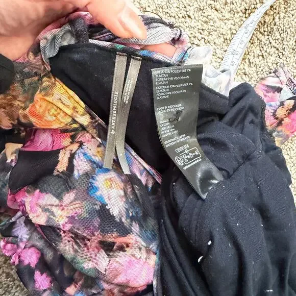 By Anthropologie Ruched Mock-Neck Long-Sleeve Midi Dress Small - Picture 5 of 7